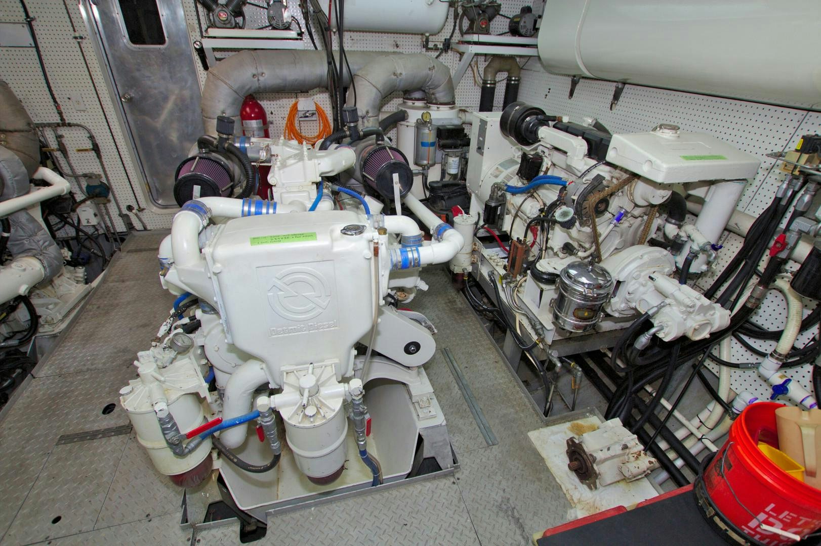 a white machine with a blue light aboard PENDANA Yacht for Sale