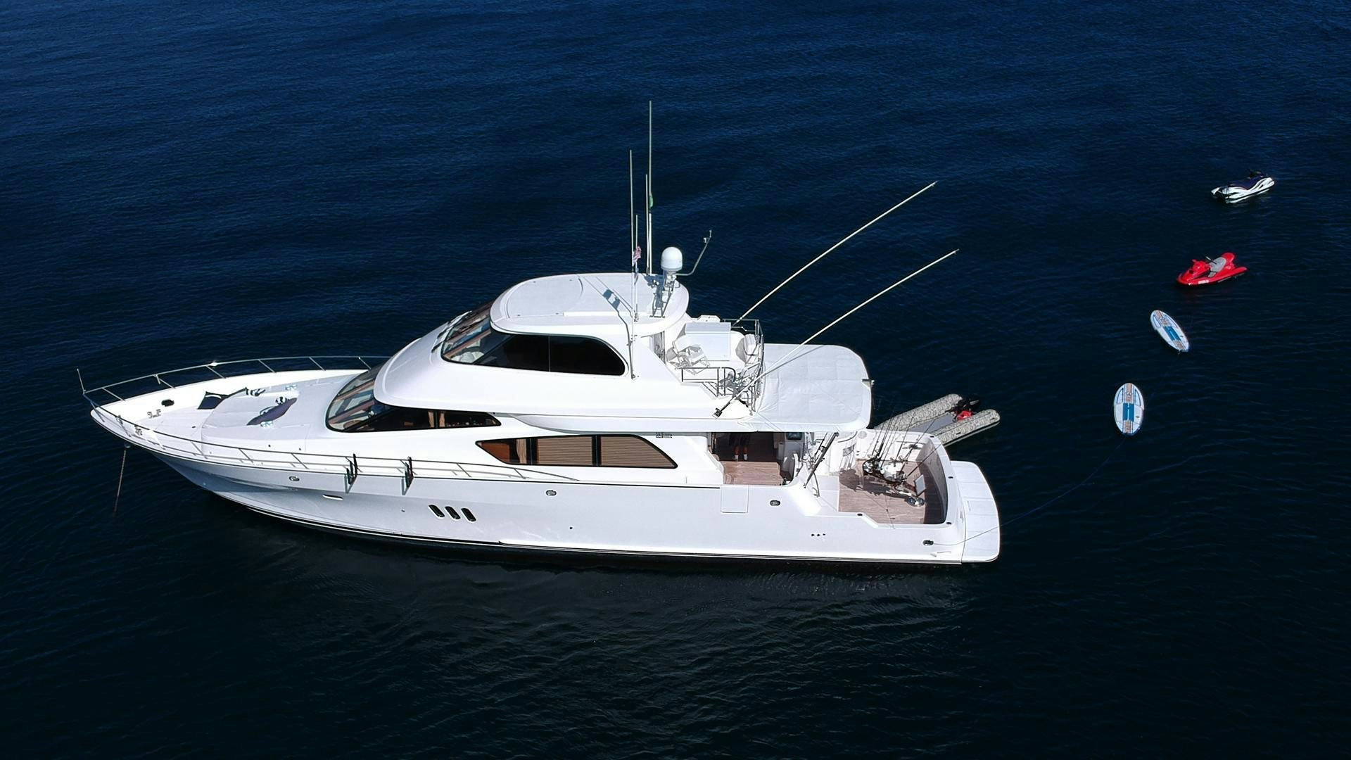 a white yacht in the water aboard CONDORS NEST Yacht for Sale