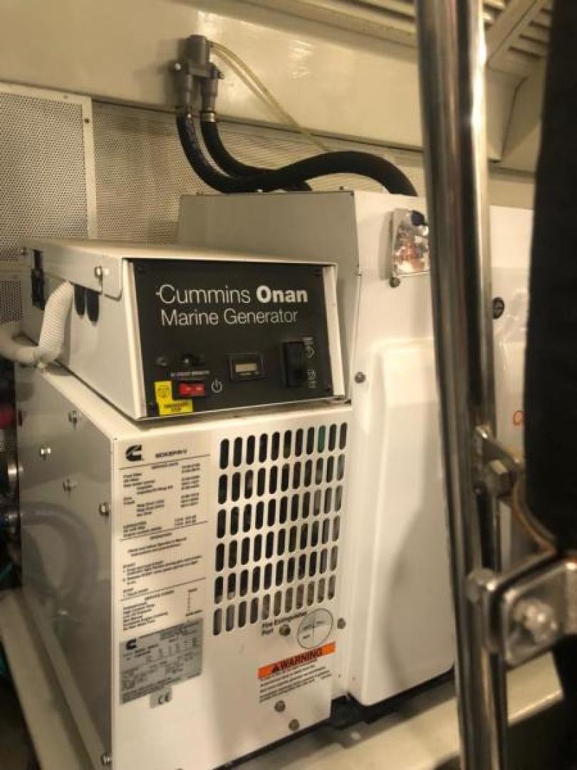 a machine with a label aboard CONDORS NEST Yacht for Sale