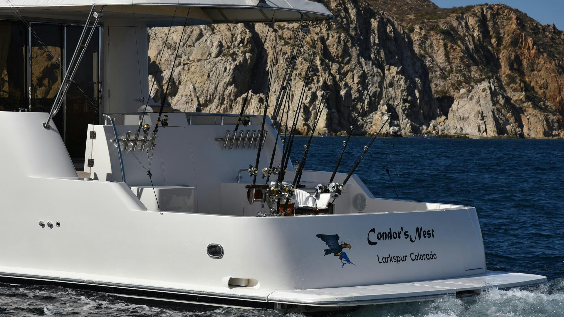 a boat on the water aboard CONDORS NEST Yacht for Sale