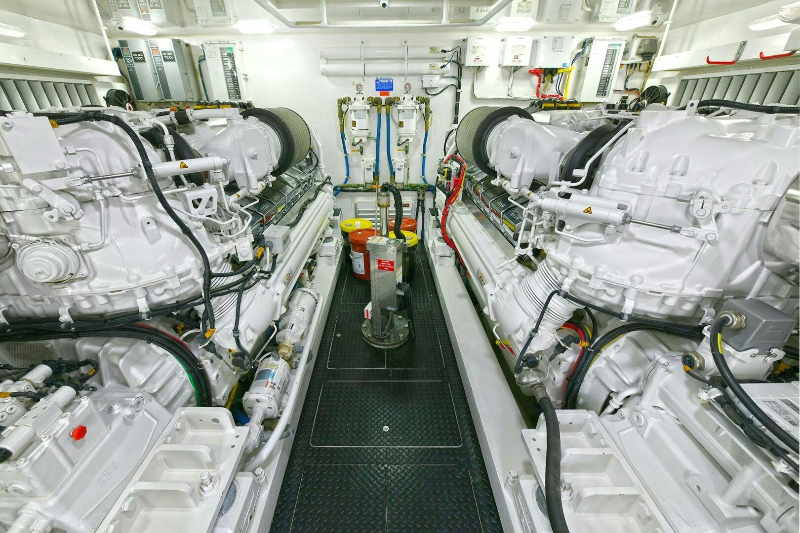 a room with machinery aboard ON THE EDGE Yacht for Sale