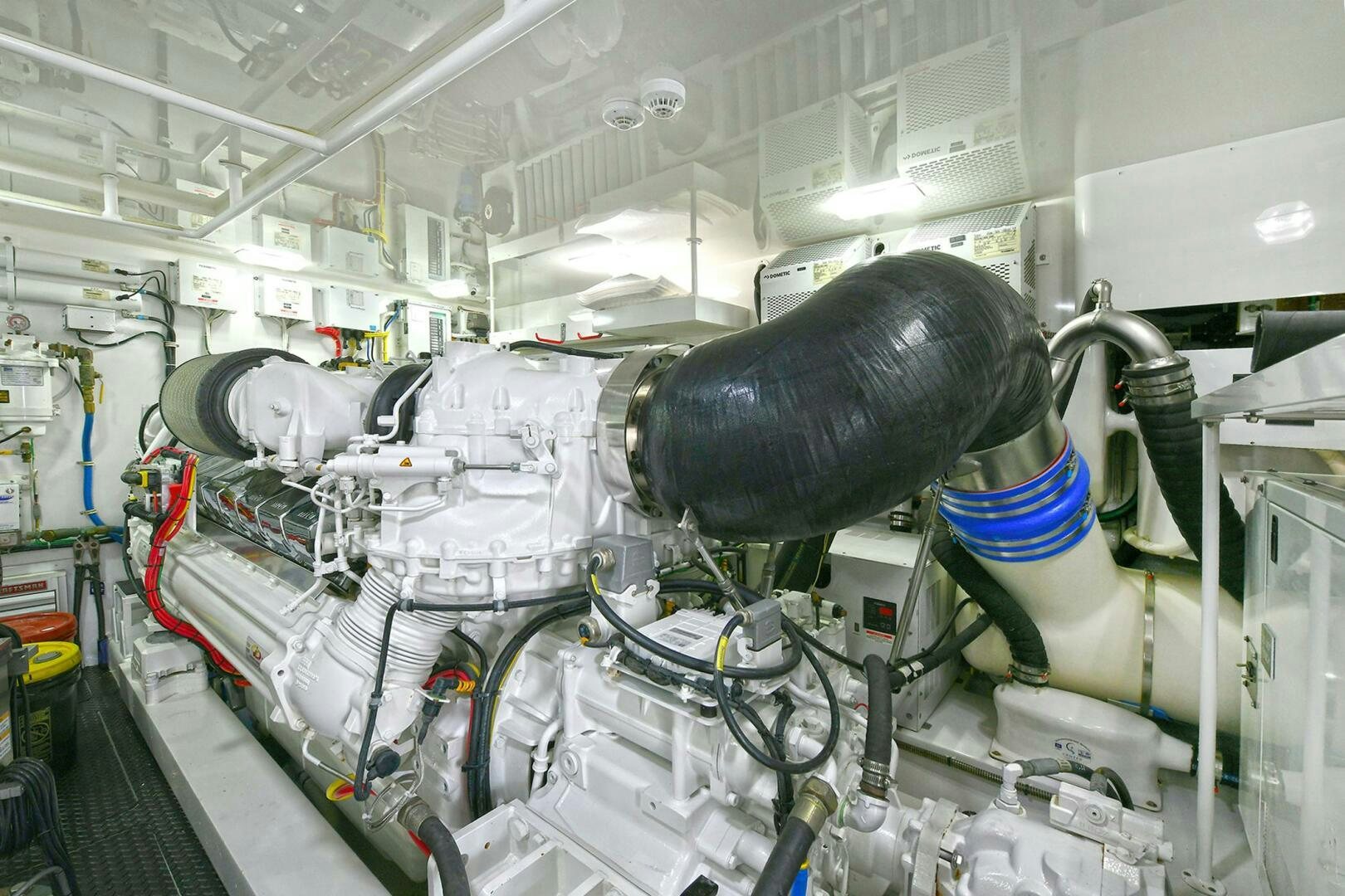 a large machine with many tubes aboard ON THE EDGE Yacht for Sale