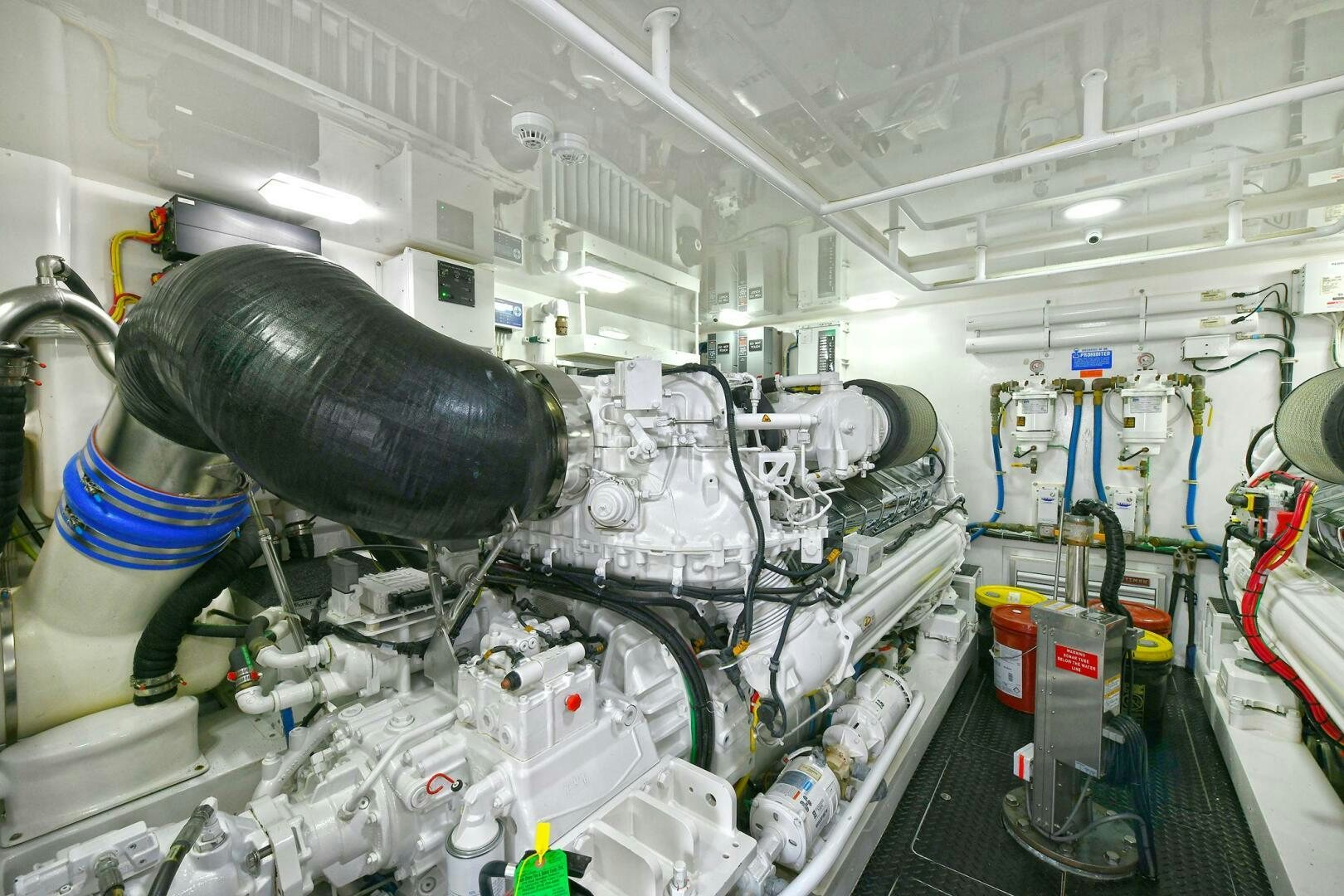 a large machine with many tubes aboard ON THE EDGE Yacht for Sale