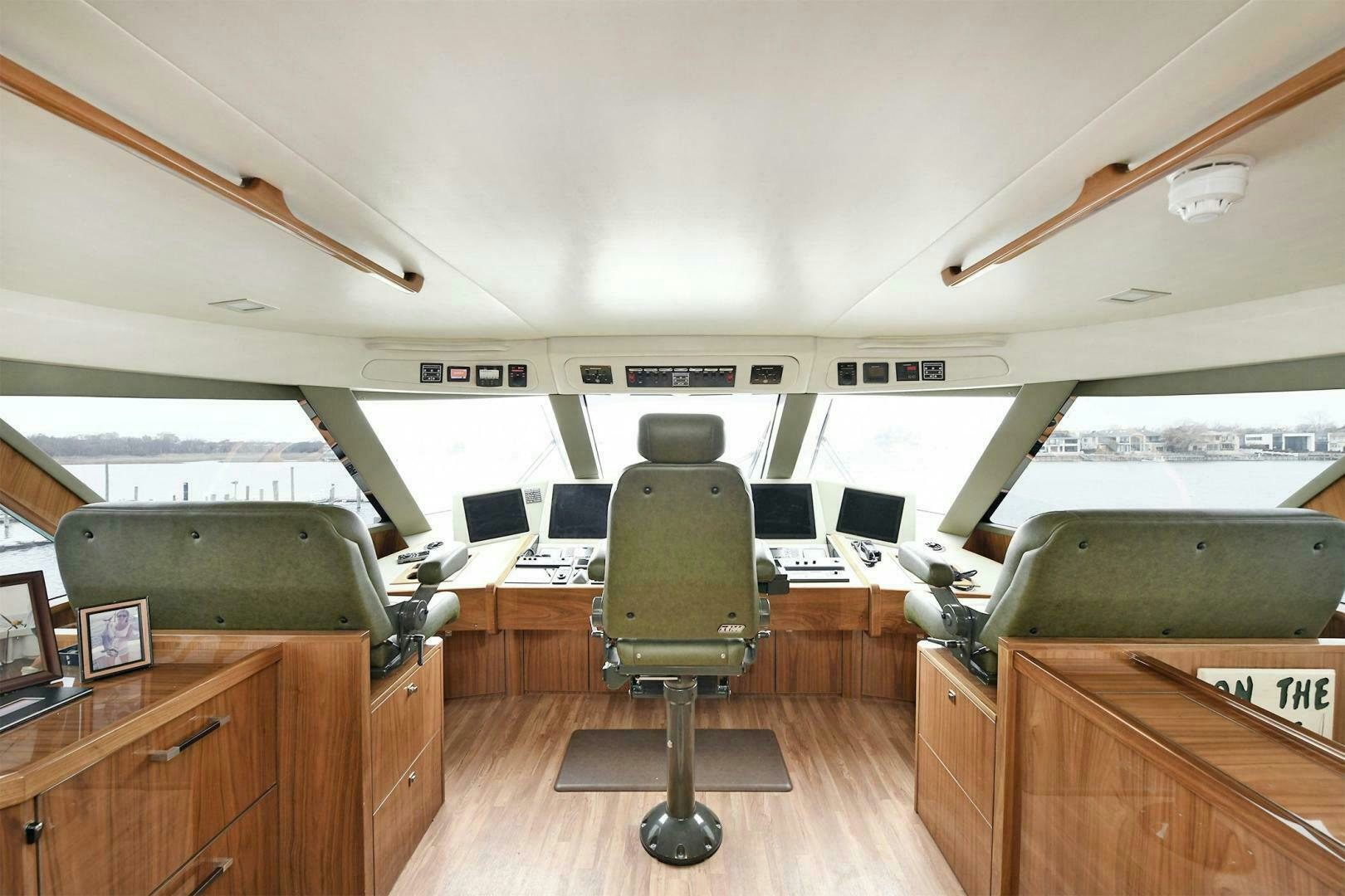 a room with a chair and a desk aboard ON THE EDGE Yacht for Sale