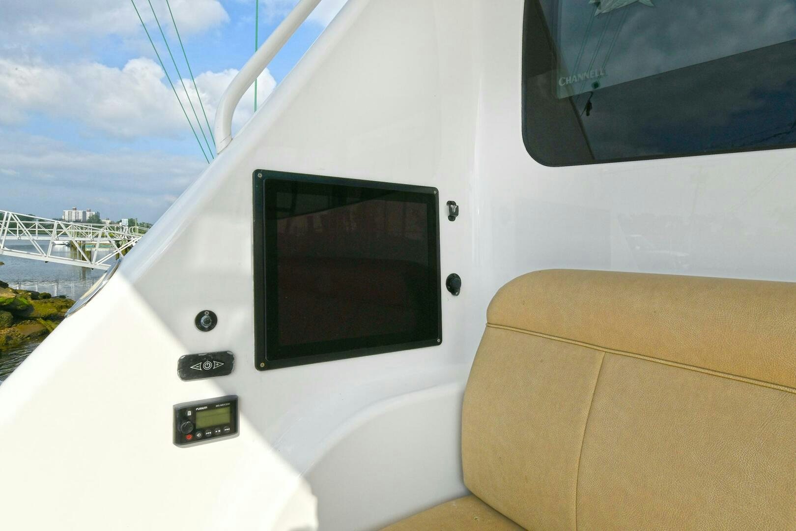 the back of a white car aboard ON THE EDGE Yacht for Sale