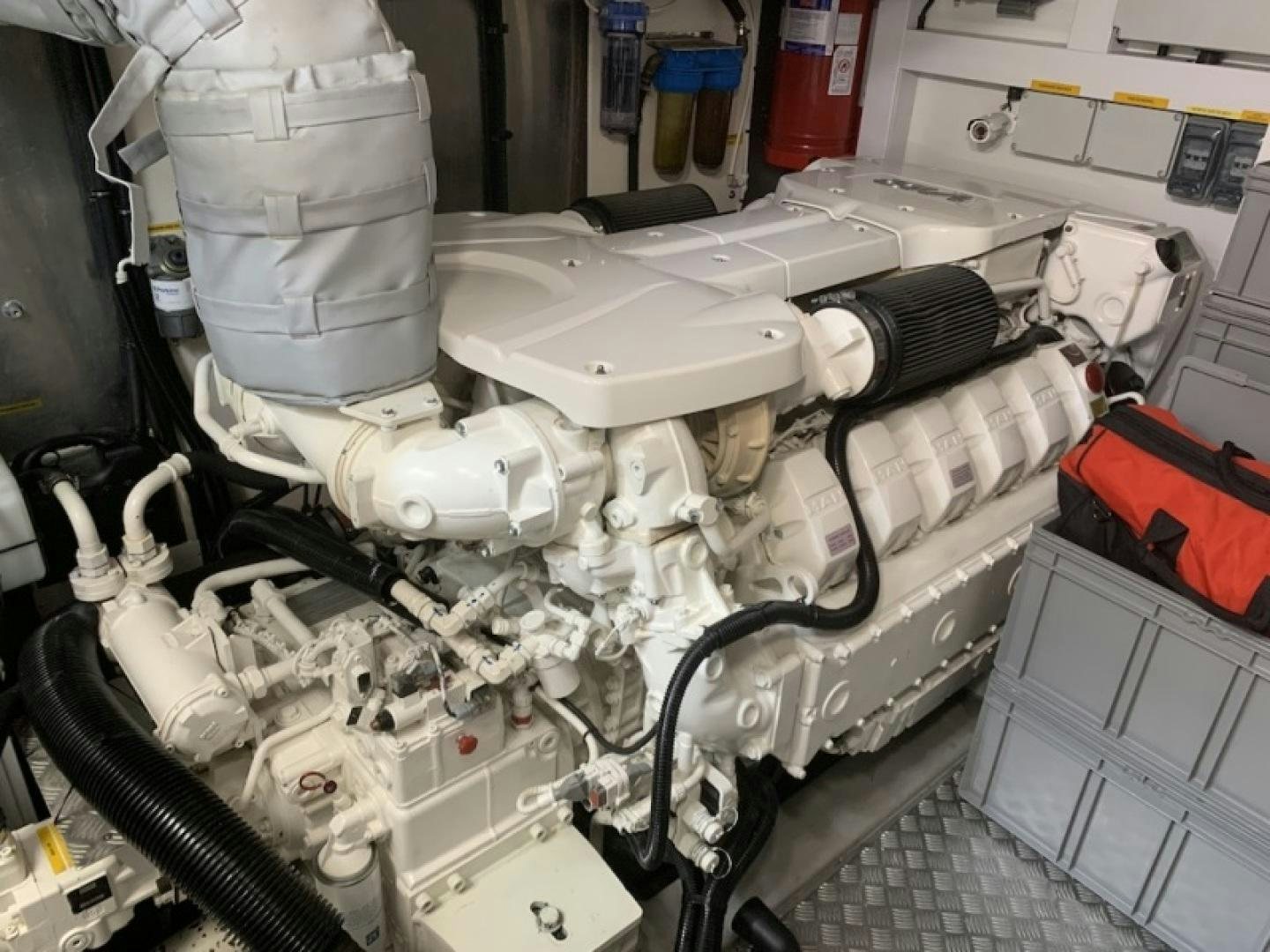 a machine with a large amount of pipes aboard NBLUE Yacht for Sale