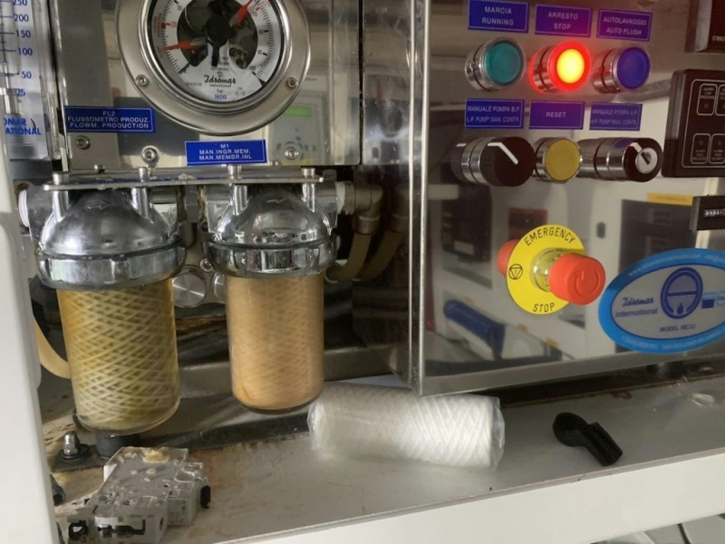 a close-up of a machine aboard NBLUE Yacht for Sale