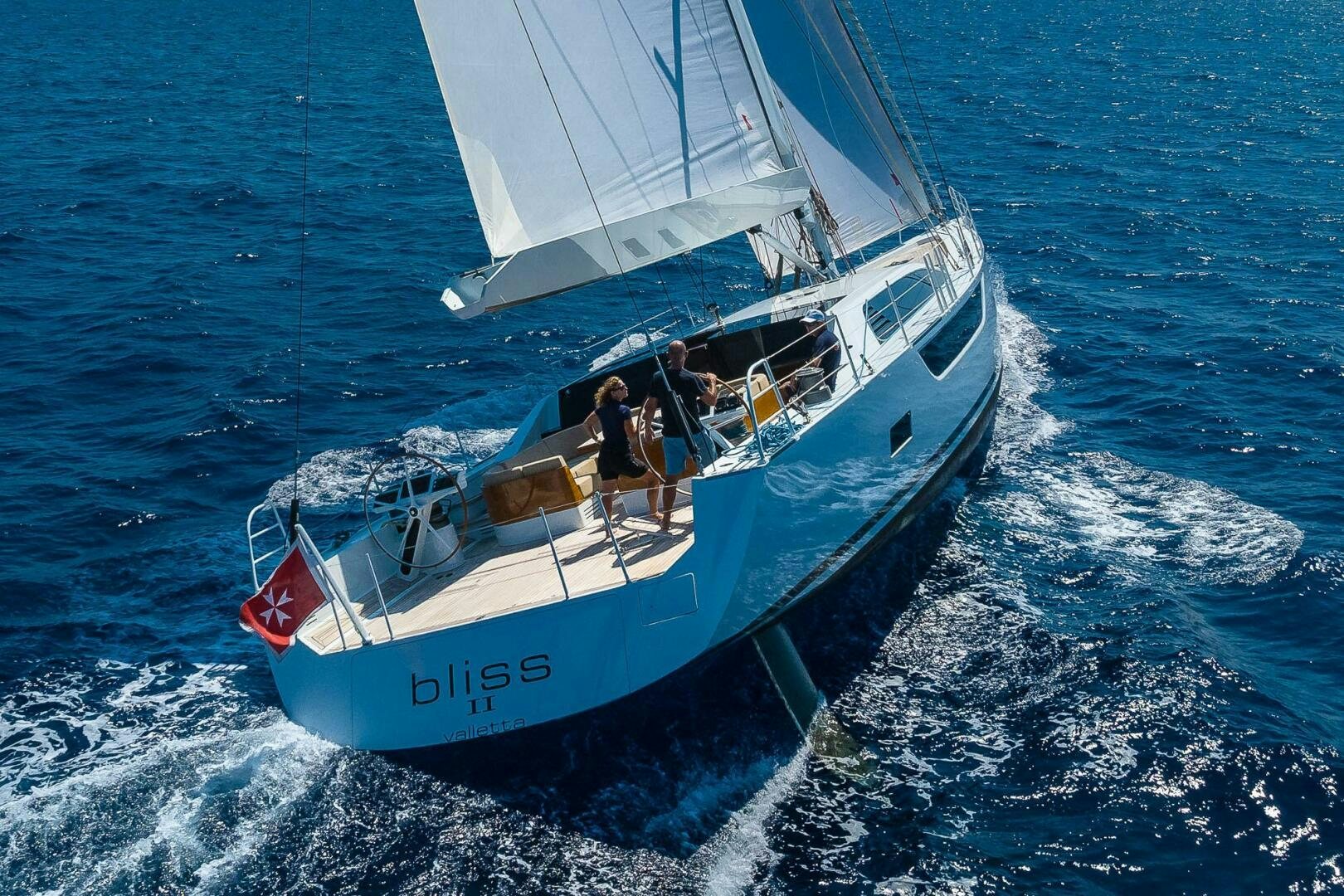 a boat on the water aboard BLISS II Yacht for Sale