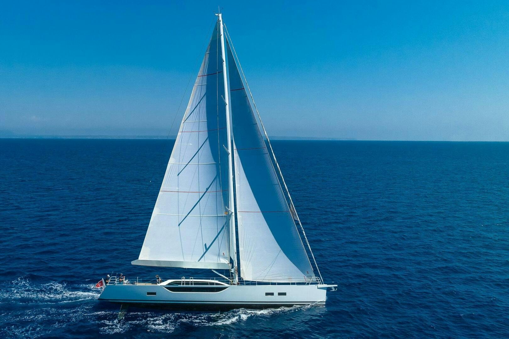 a sailboat in the water aboard BLISS II Yacht for Sale