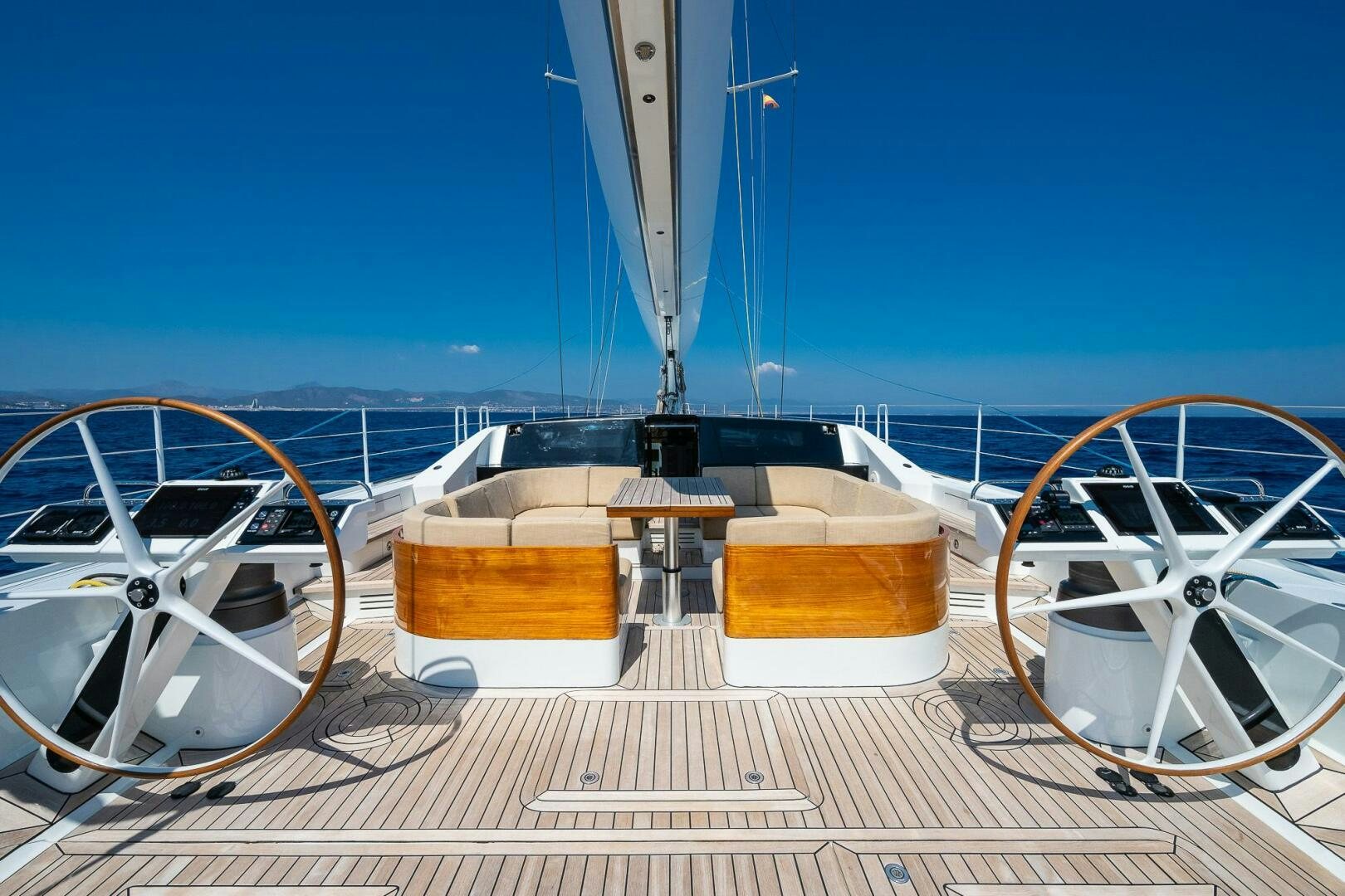 a boat on a deck aboard BLISS II Yacht for Sale