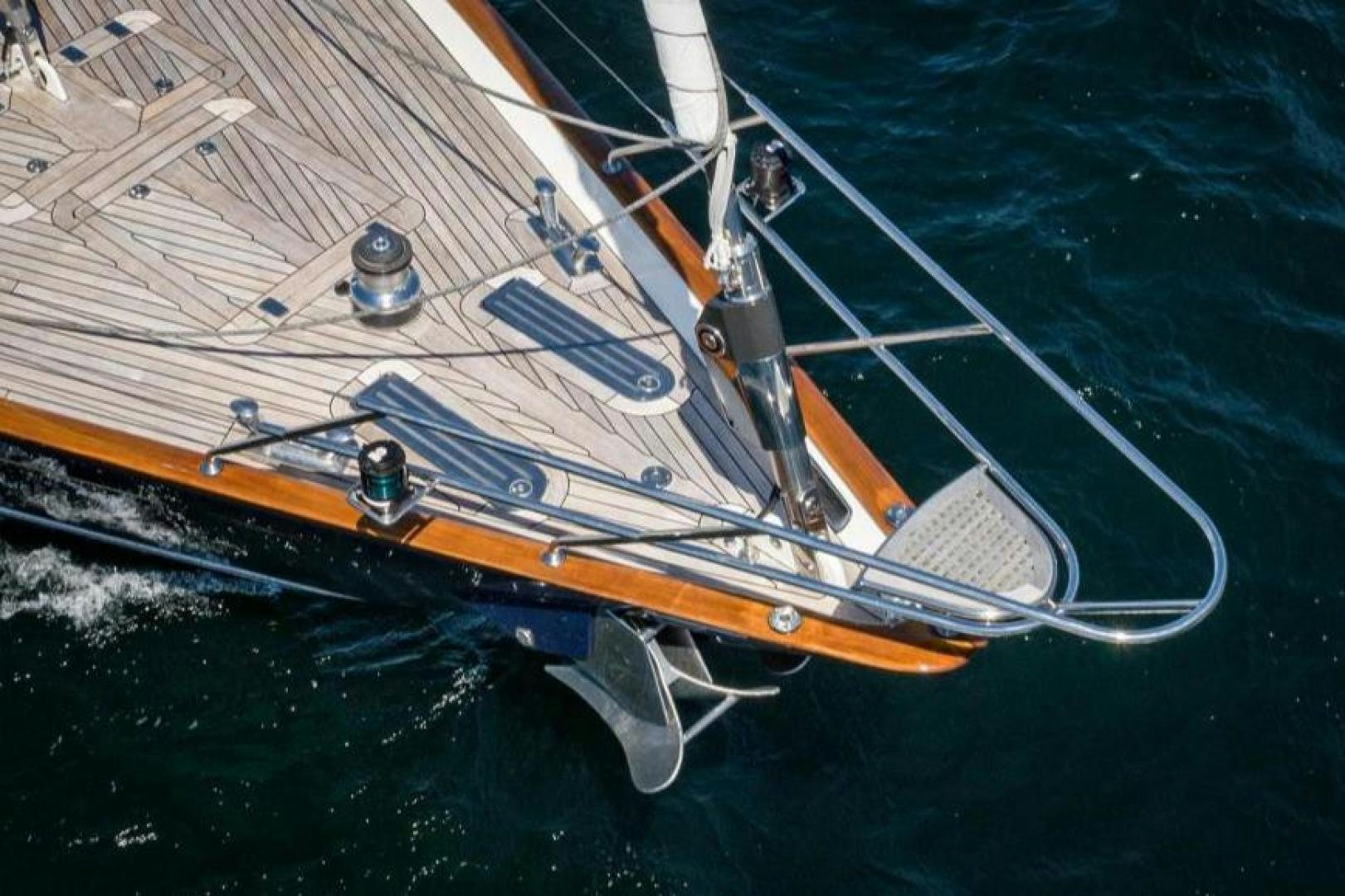 a high angle view of a boat aboard PALIADOR Yacht for Sale