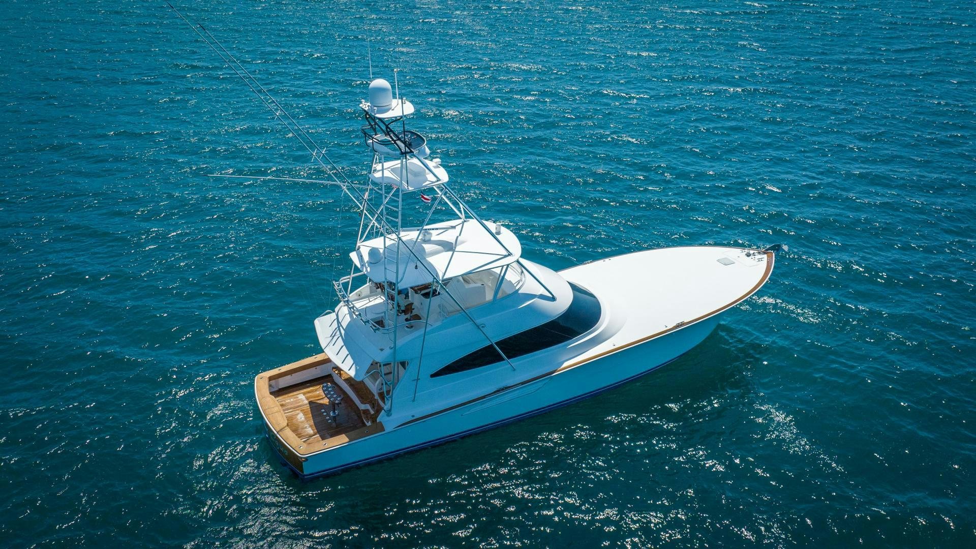 a boat in the water aboard RAGIN CAJUN Yacht for Sale