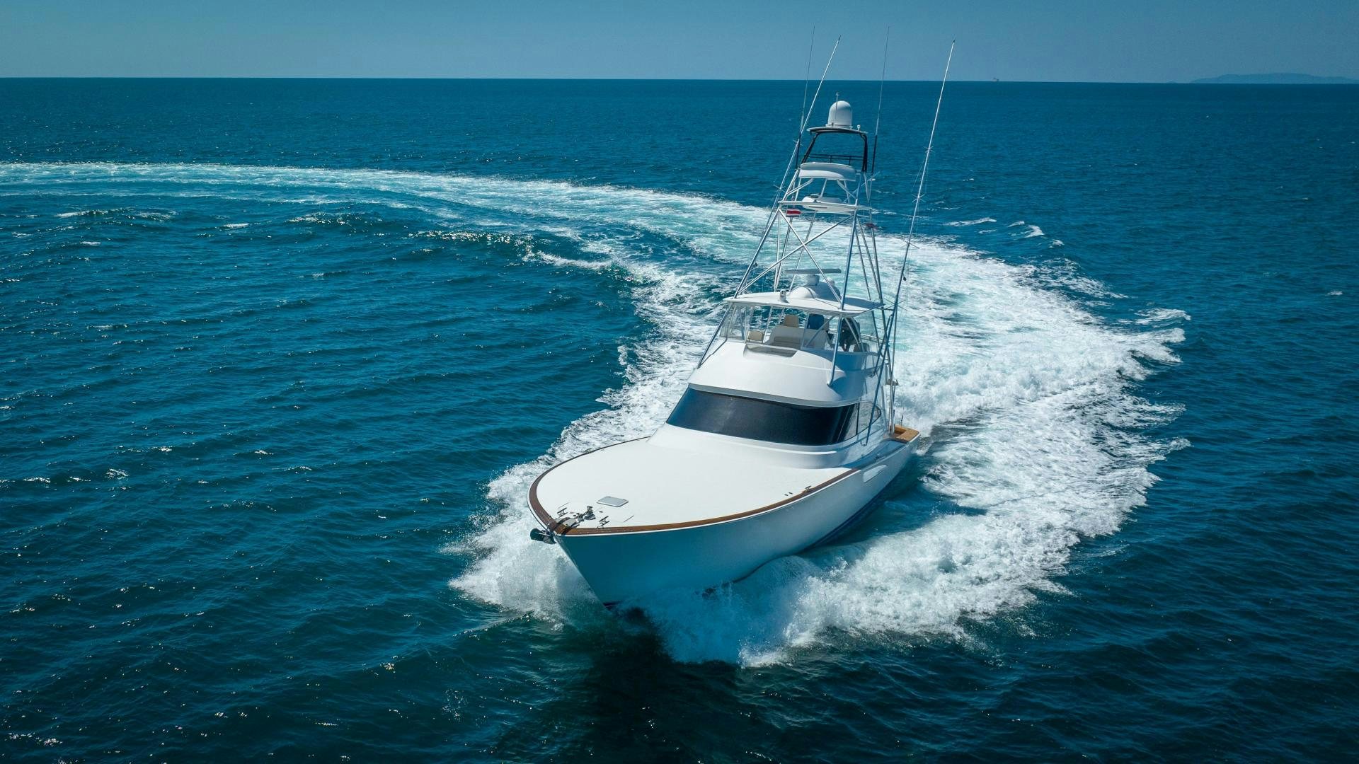 a boat on the water aboard RAGIN CAJUN Yacht for Sale