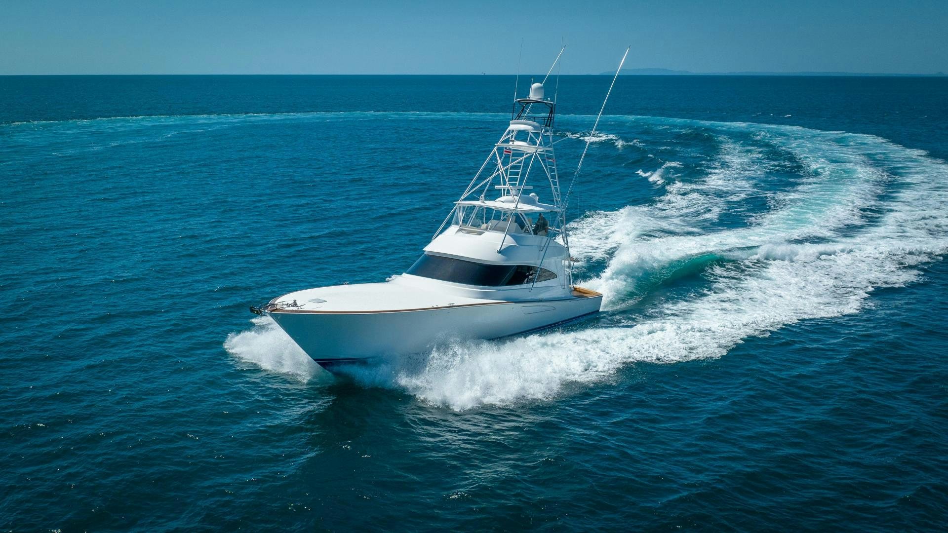 a boat on the water aboard RAGIN CAJUN Yacht for Sale