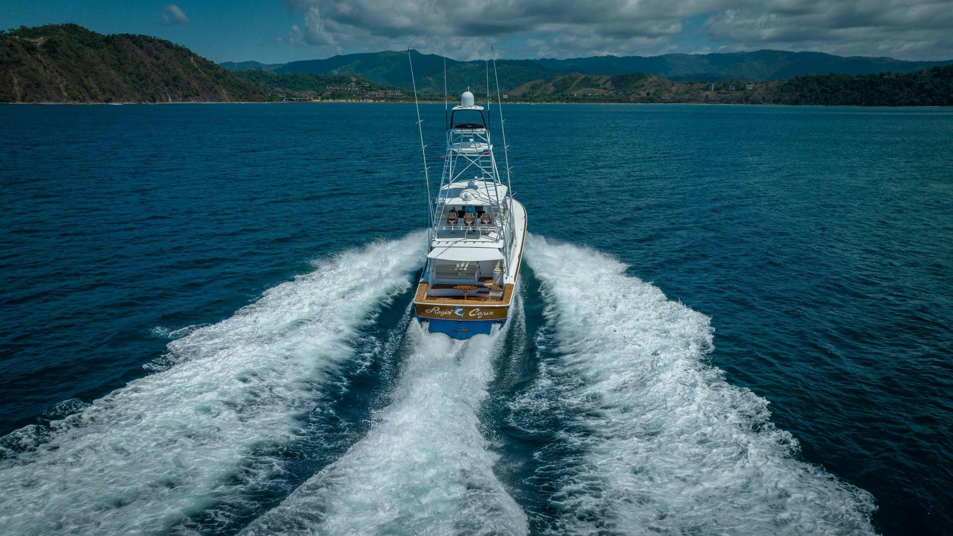 a boat on the water aboard RAGIN CAJUN Yacht for Sale