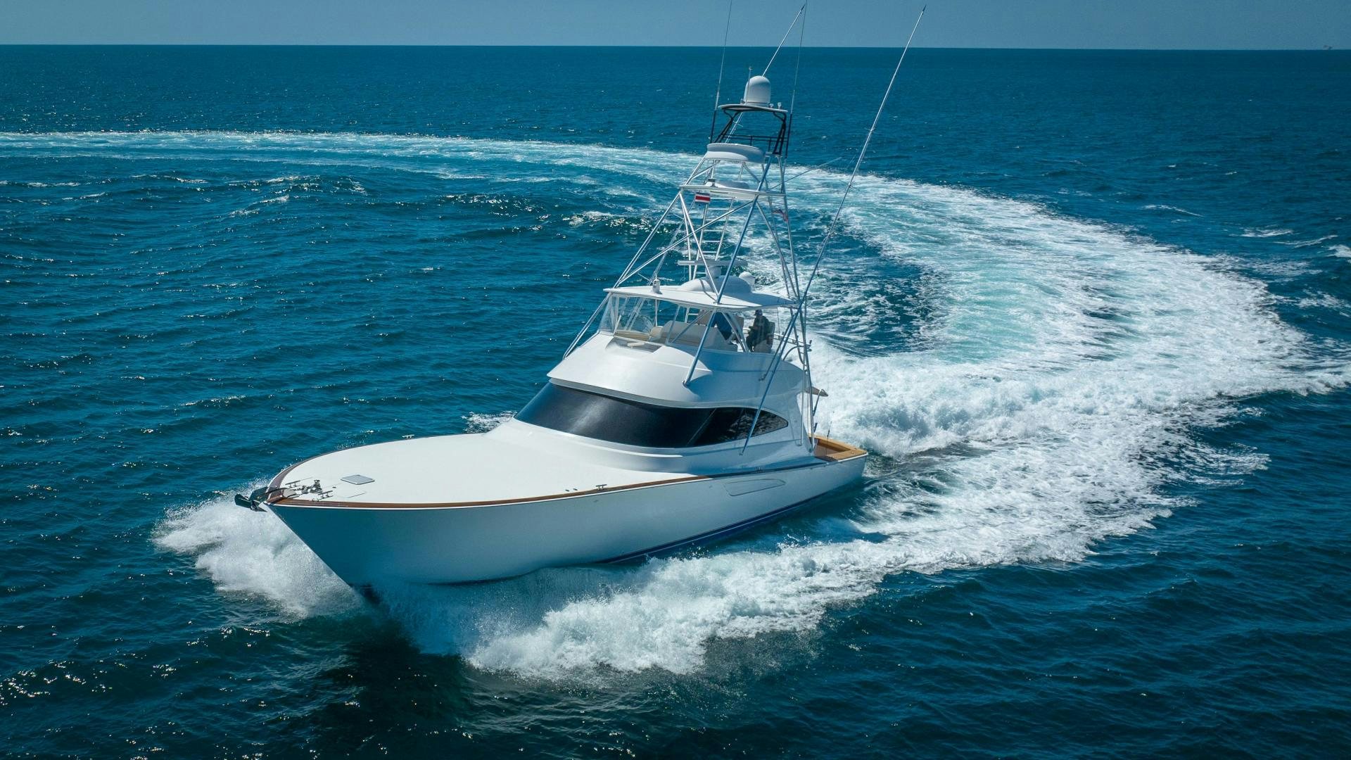 a boat on the water aboard RAGIN CAJUN Yacht for Sale