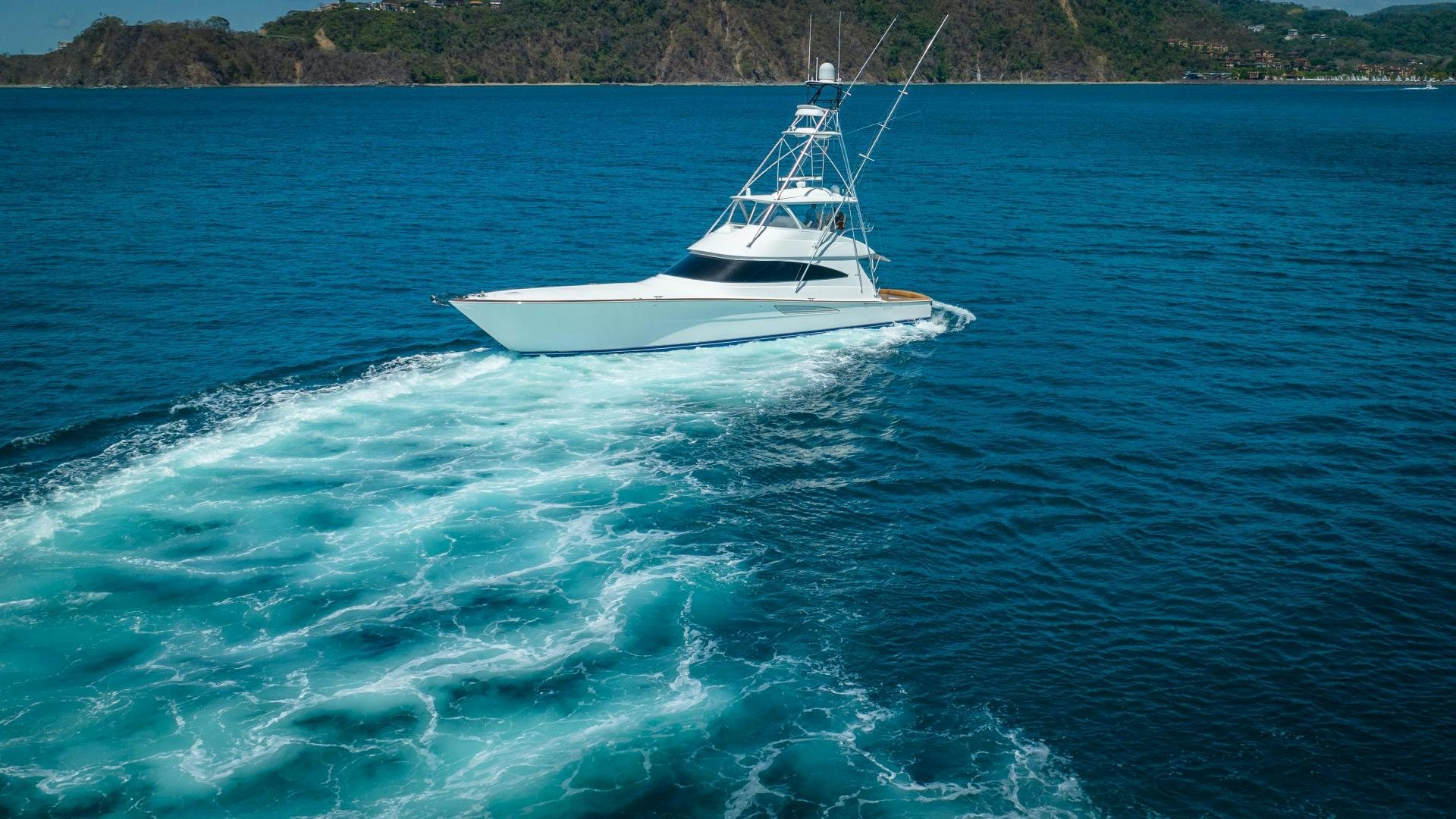 a boat on the water aboard RAGIN CAJUN Yacht for Sale