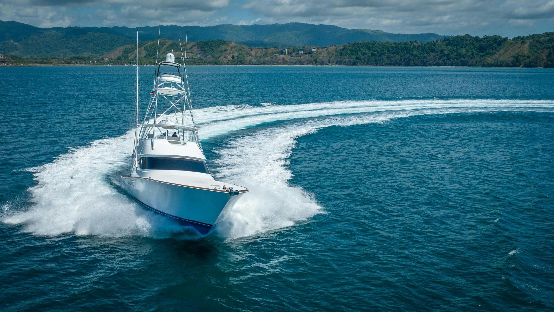 a boat on the water aboard RAGIN CAJUN Yacht for Sale