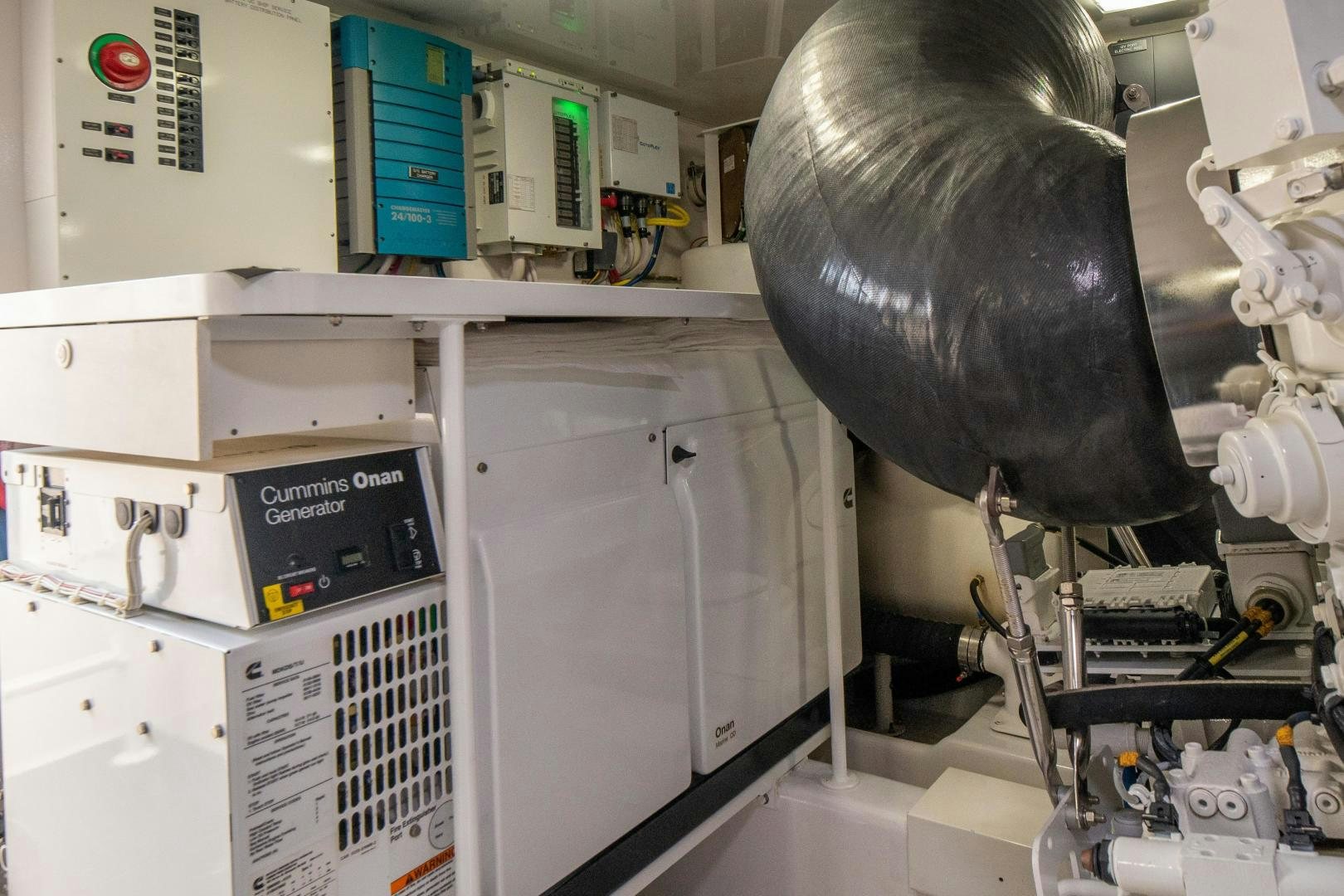 a large black object with a black object on it aboard RAGIN CAJUN Yacht for Sale