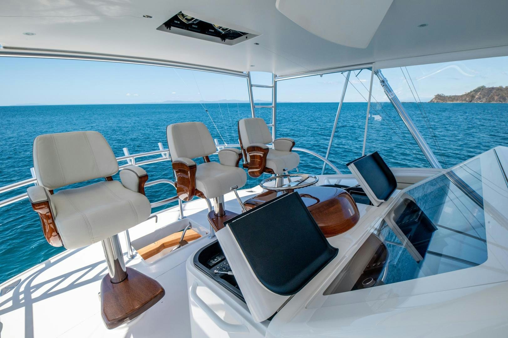 a boat with a laptop on it aboard RAGIN CAJUN Yacht for Sale