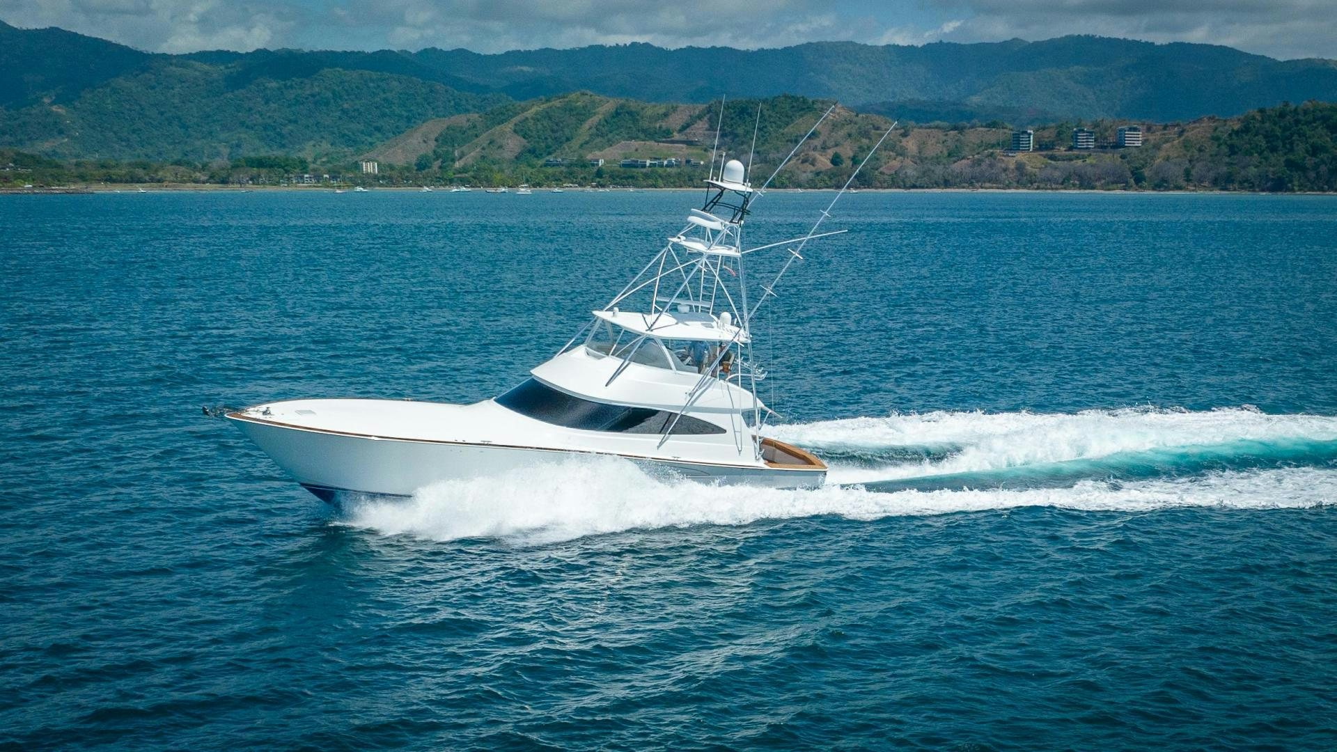 a boat on the water aboard RAGIN CAJUN Yacht for Sale