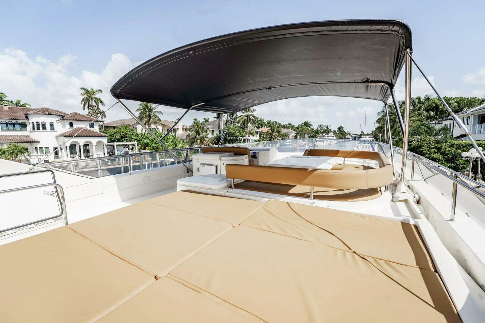 a boat on a deck aboard RABBIT Yacht for Sale