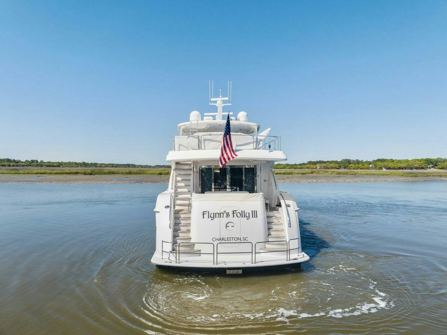 a boat in the water aboard FLYNN'S FOLLY III Yacht for Sale
