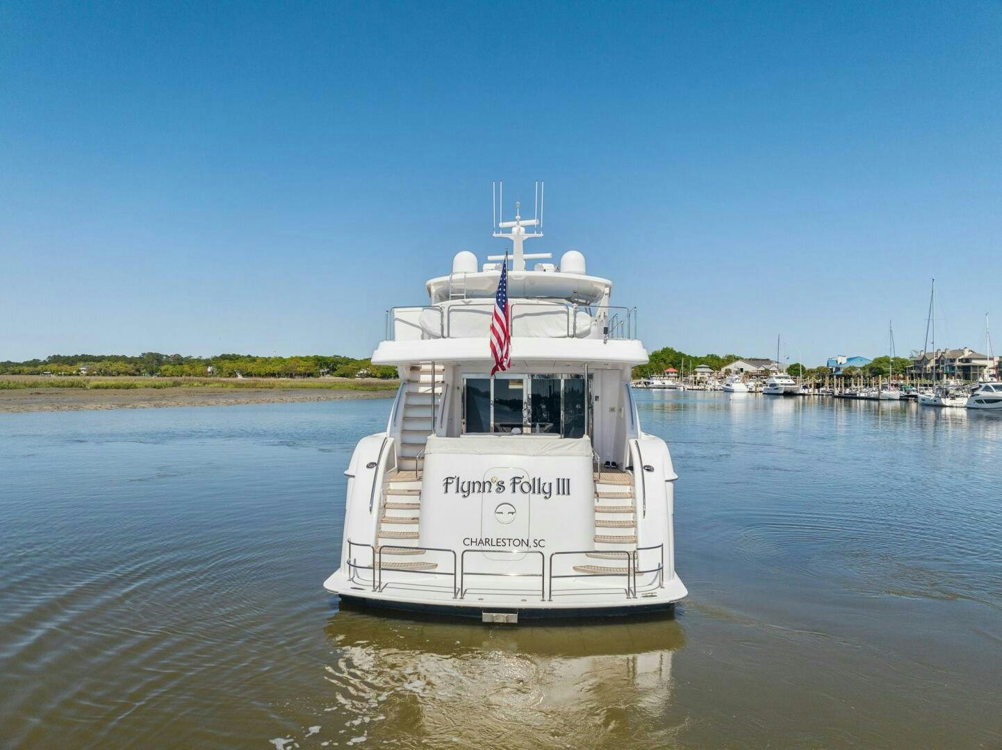 a boat in the water aboard FLYNN'S FOLLY III Yacht for Sale
