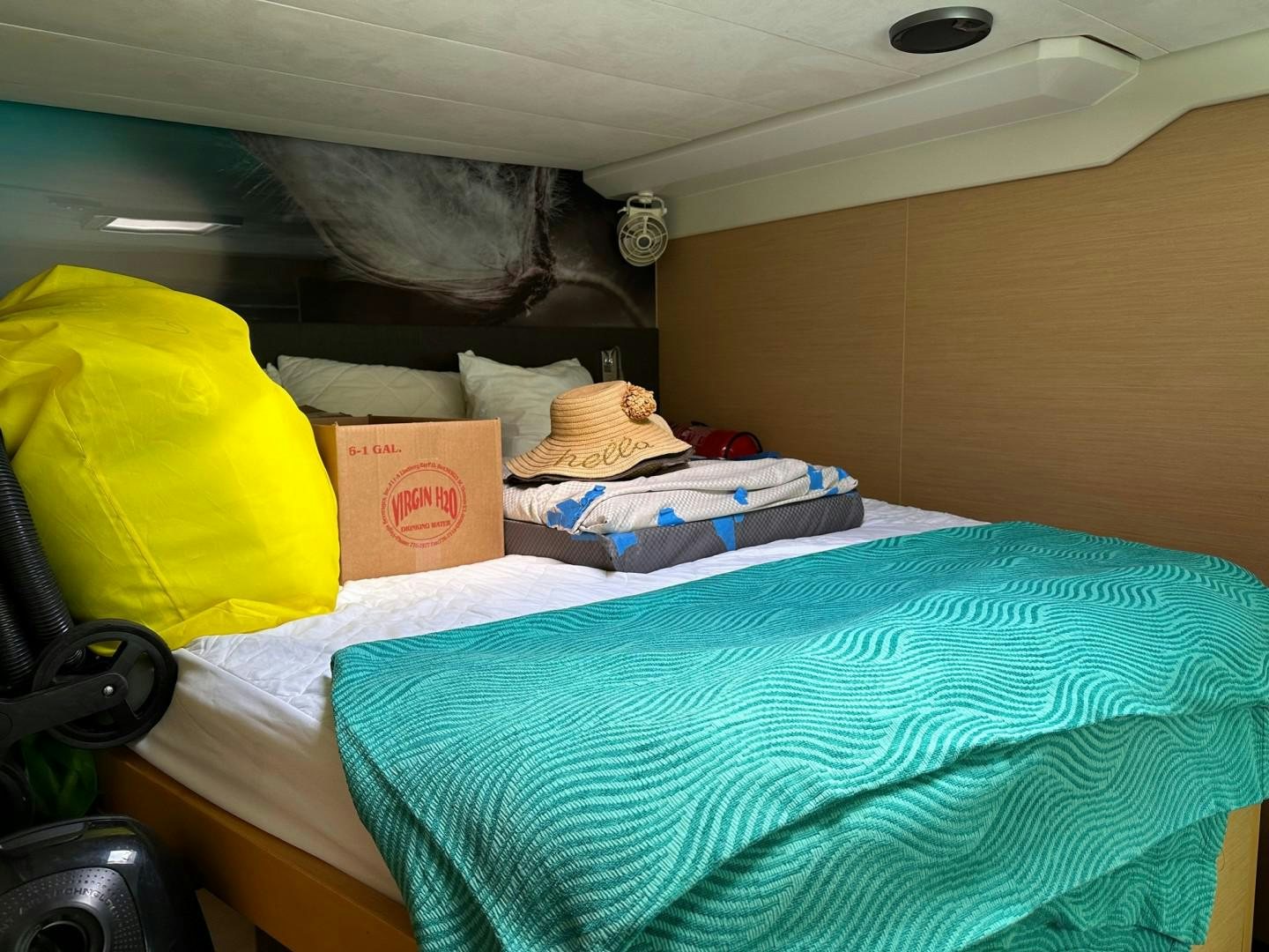 a room with bunk beds aboard OCEAN VIEW Yacht for Sale