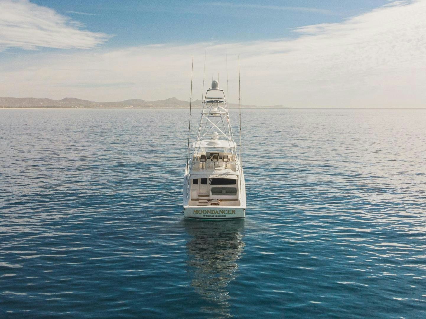 a boat in the water aboard MOONDANCER Yacht for Sale