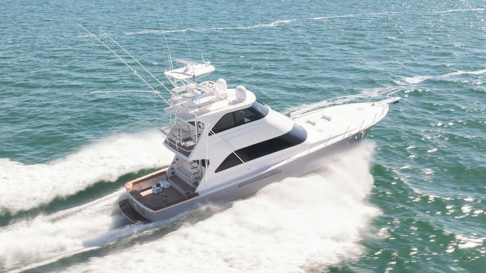a boat on the water aboard RUMBLEFISH Yacht for Sale