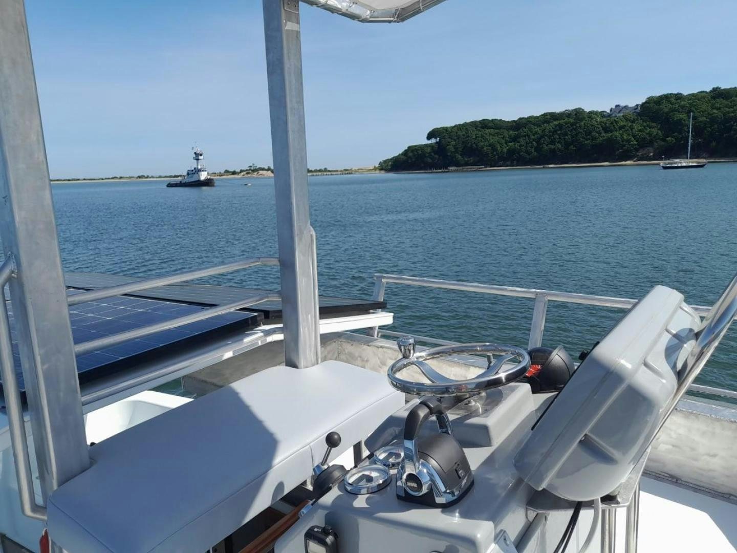 a boat on the water aboard TARA Yacht for Sale