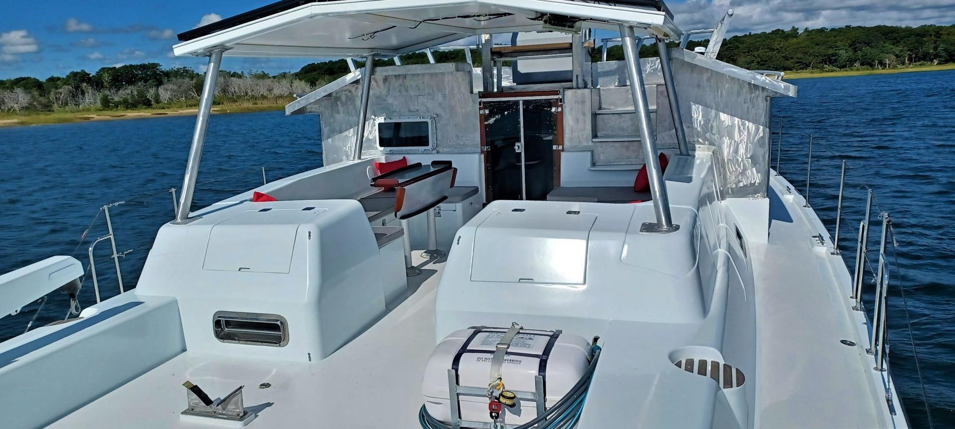 a boat on the water aboard TARA Yacht for Sale