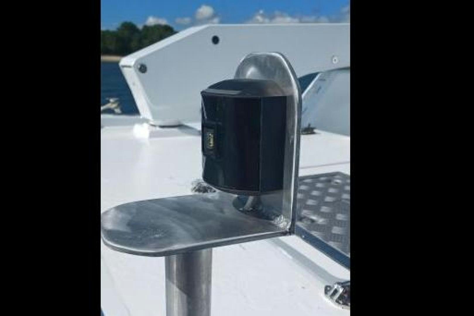 a parking meter on a boat aboard TARA Yacht for Sale