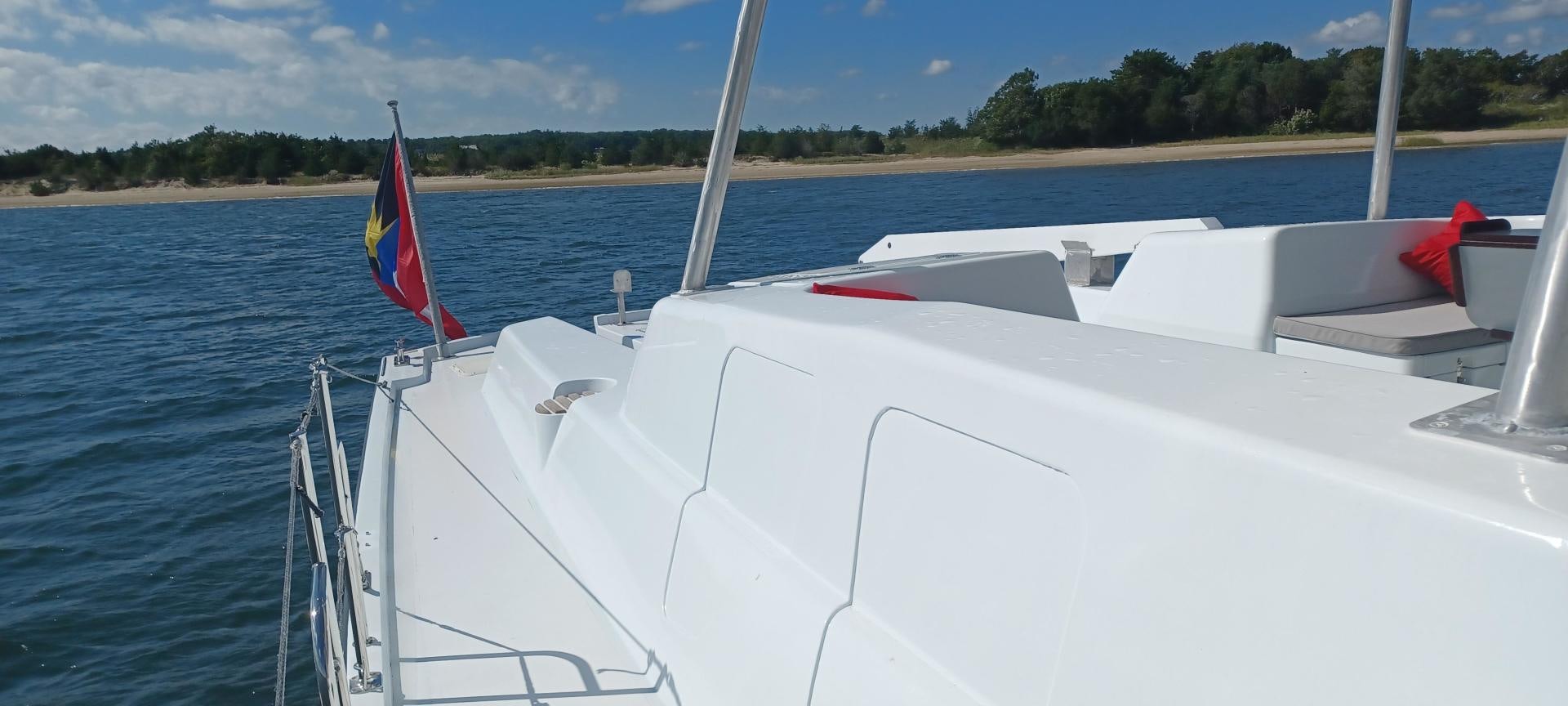 a boat on the water aboard TARA Yacht for Sale