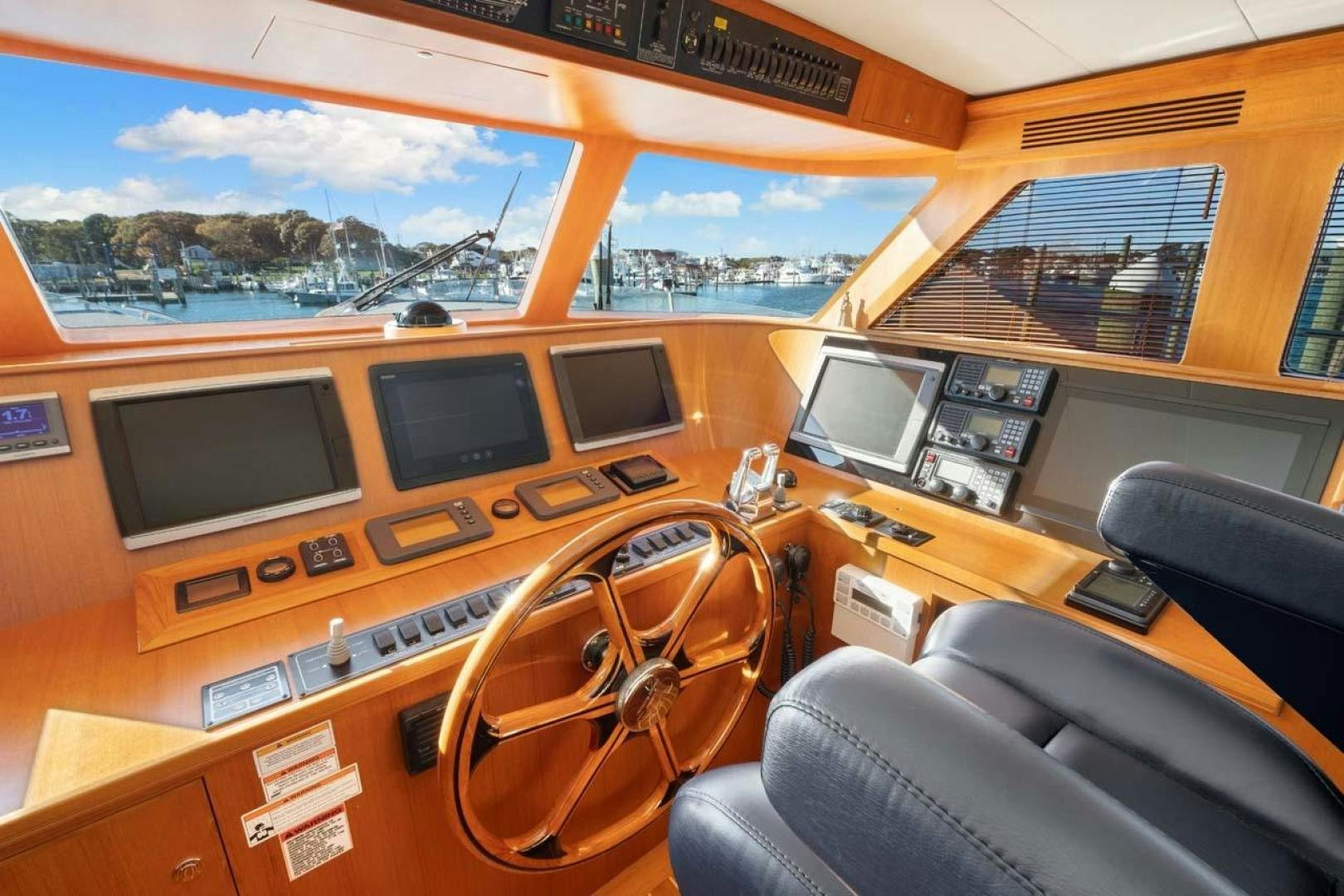 a control room with many monitors aboard PIVOT Yacht for Sale