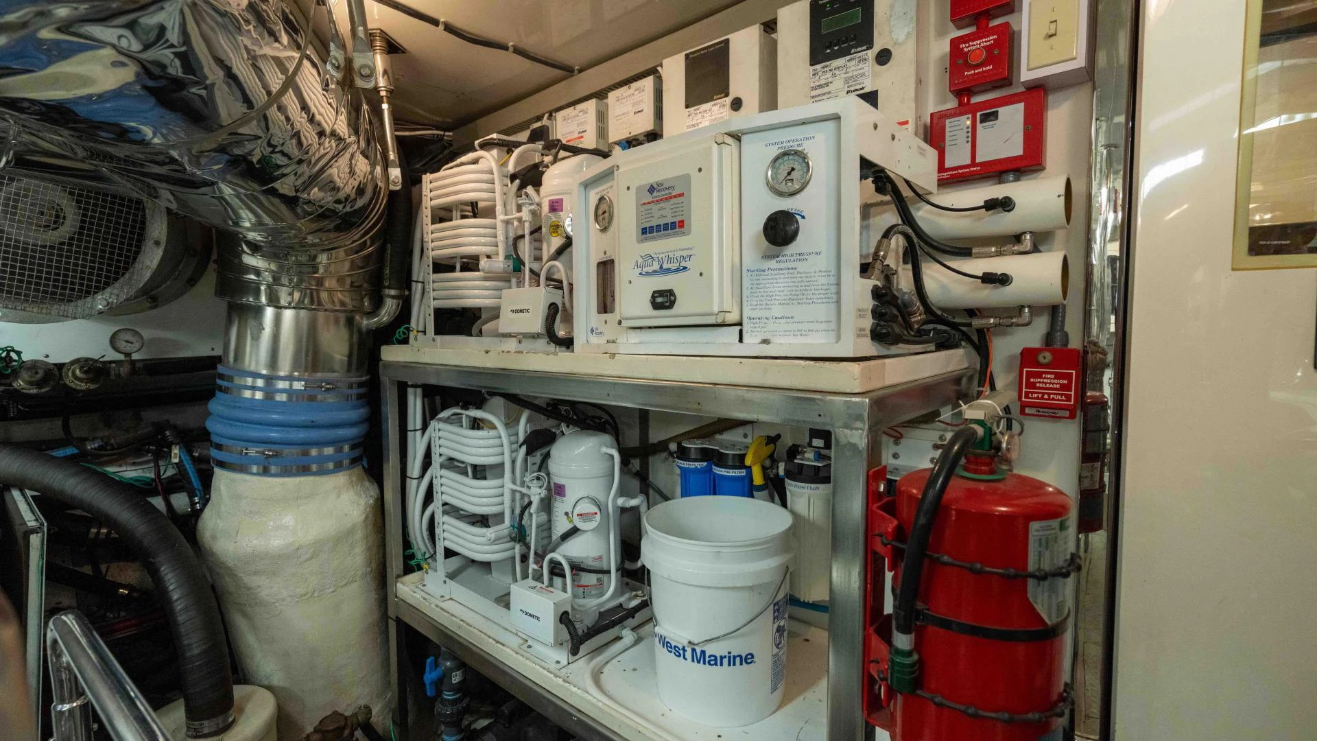 a machine with wires and other equipment aboard NEVER SETTLE Yacht for Sale