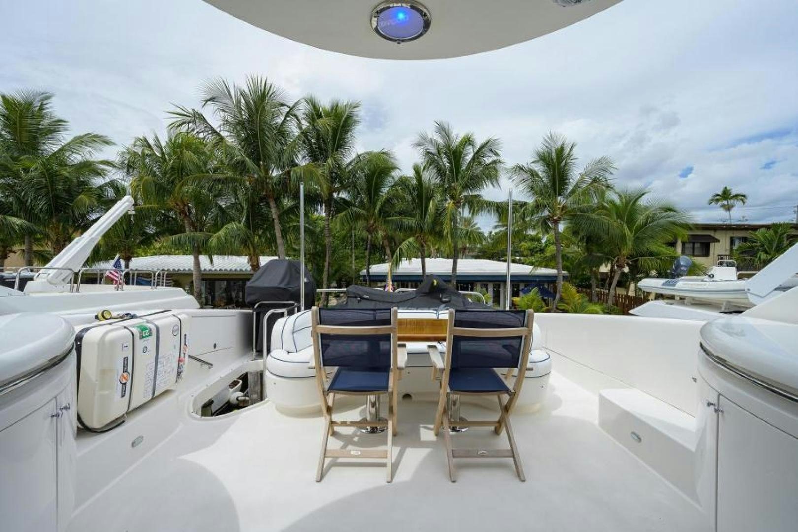 a group of chairs on a deck aboard GYPSEA Yacht for Sale