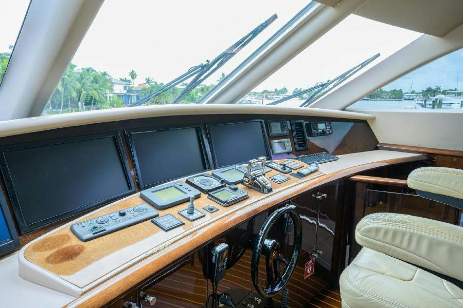 a table with many computers on it aboard GYPSEA Yacht for Sale