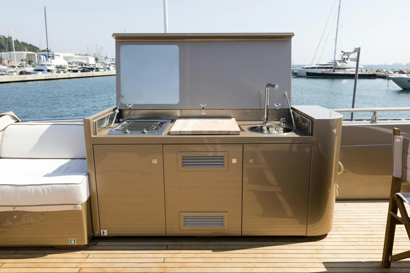 a sink on a boat aboard FRANCESCA Yacht for Sale