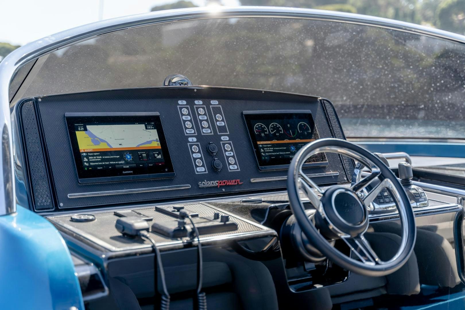 the inside of a car aboard CLAIR DE HUNE 2 Yacht for Sale