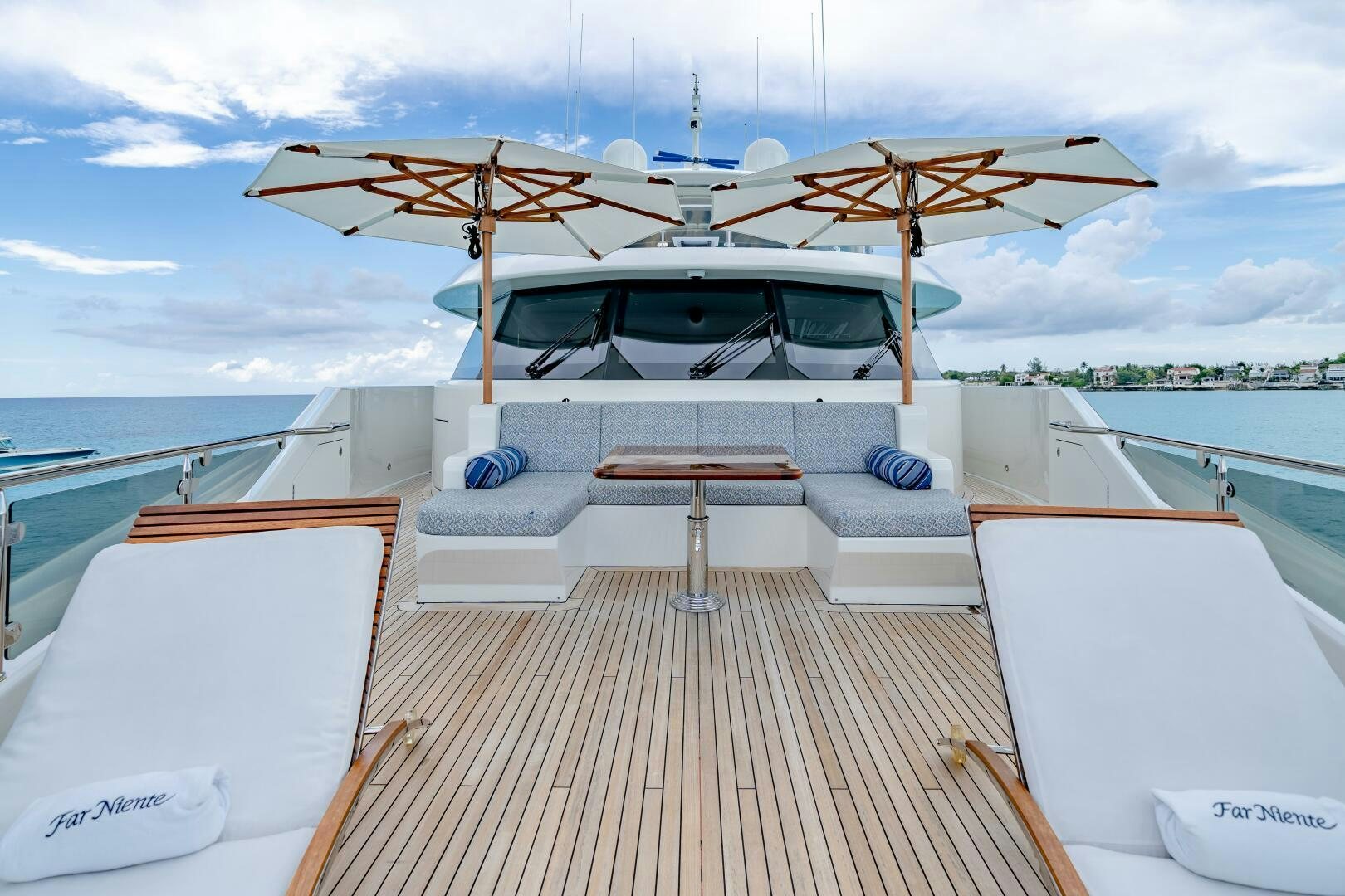 a boat on a dock aboard FAR NIENTE Yacht for Sale