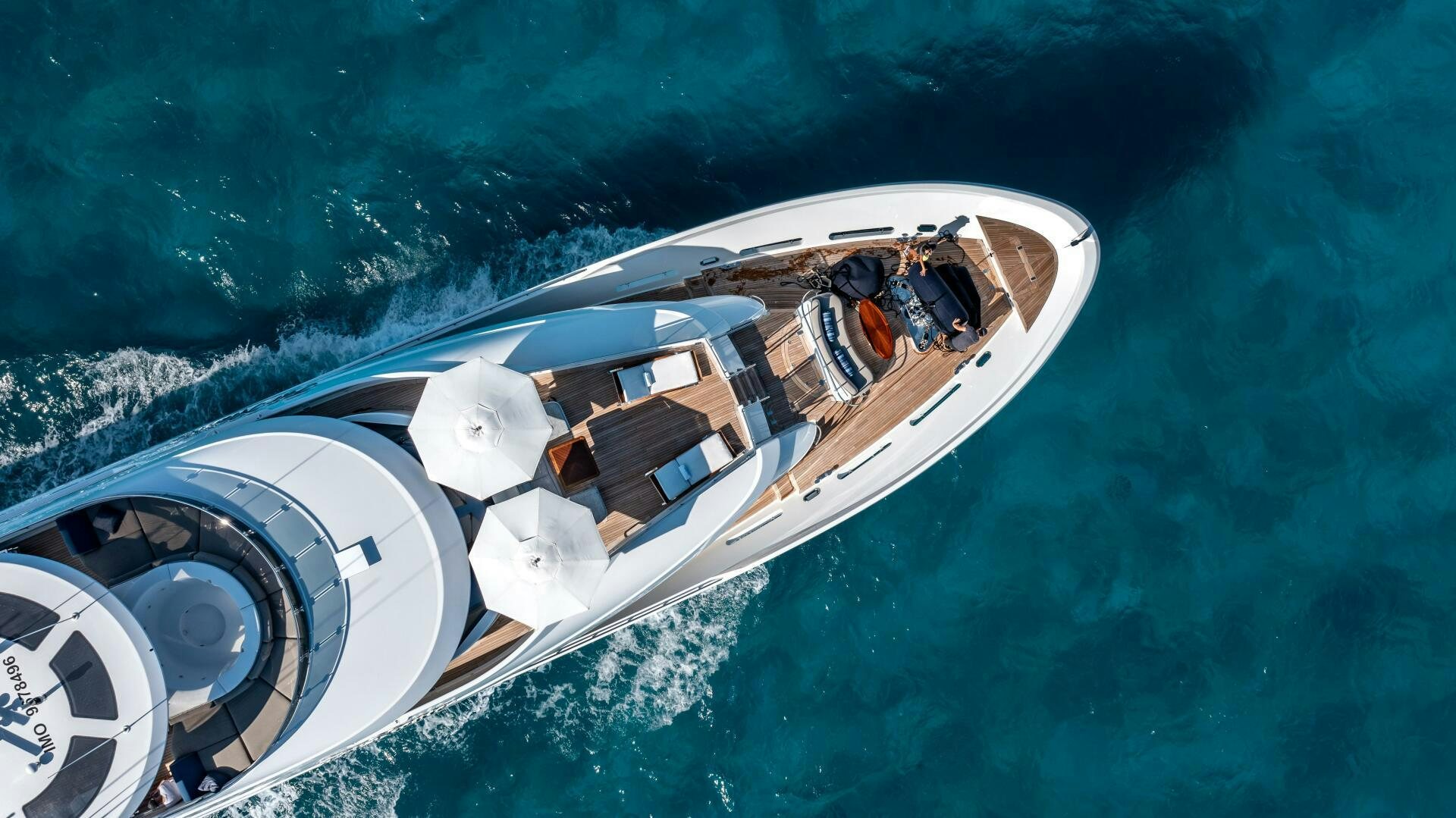 a boat on the water aboard FAR NIENTE Yacht for Sale