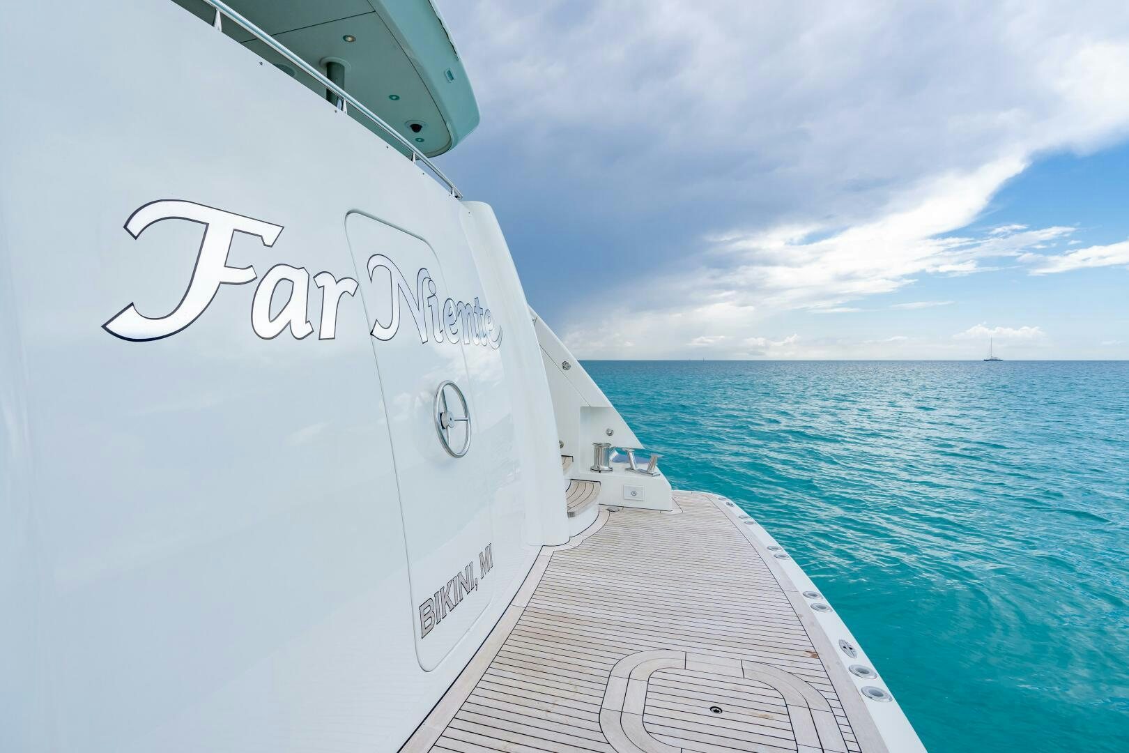a boat on the water aboard FAR NIENTE Yacht for Sale