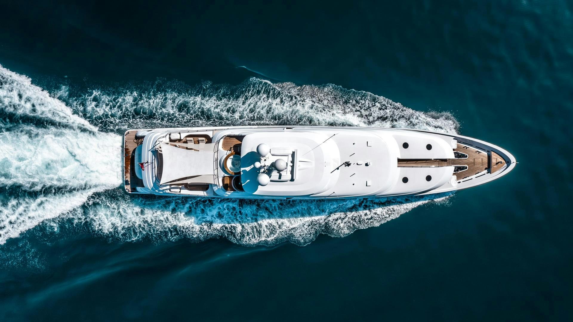 a space ship in the water aboard ROCHADE Yacht for Sale