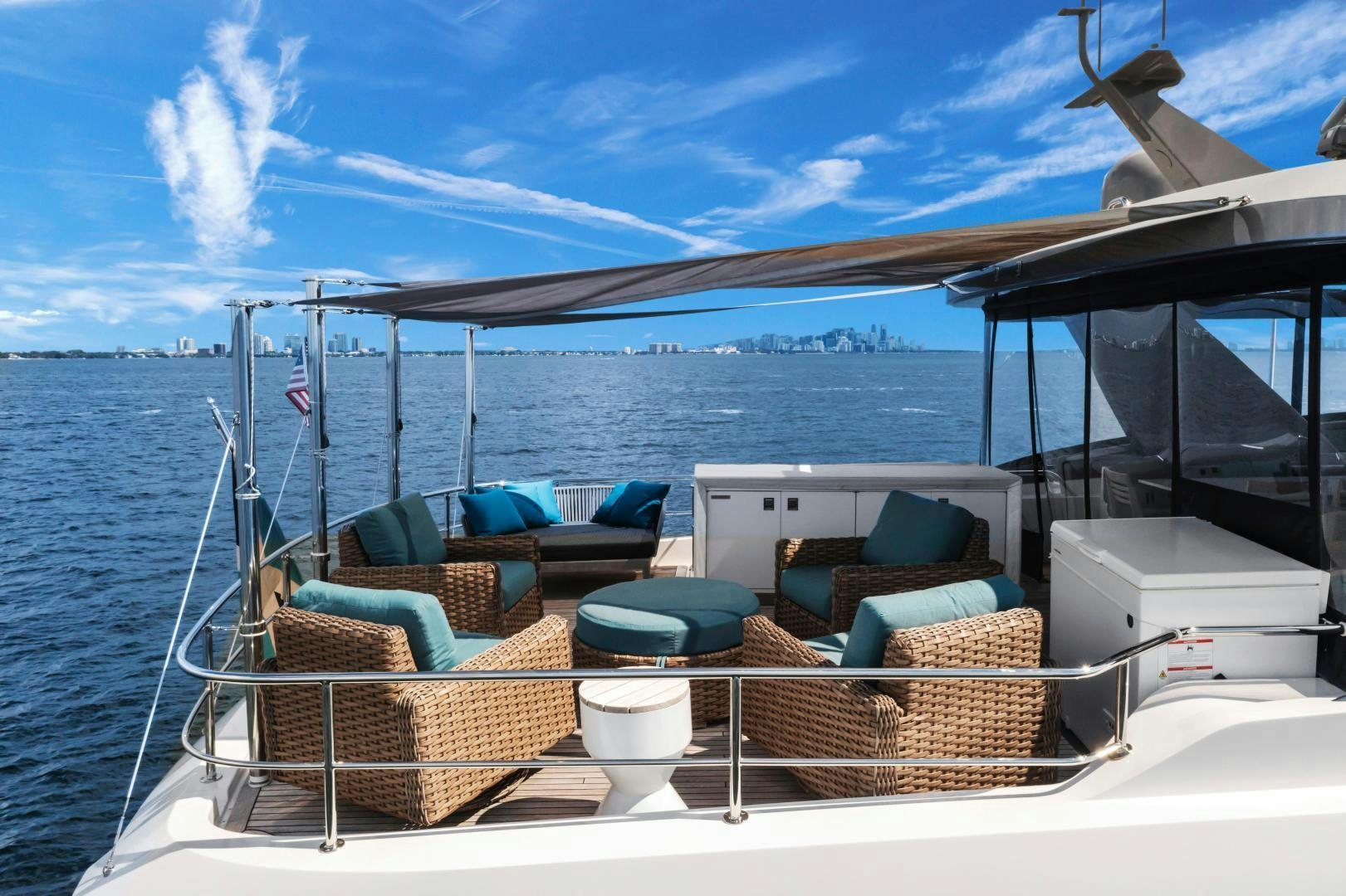 a boat on the water aboard ON Q Yacht for Sale