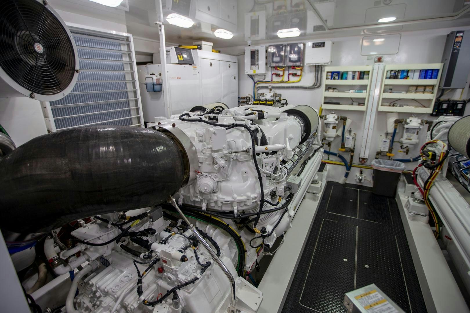 a large machine in a room aboard REEL HIGH'S Yacht for Sale