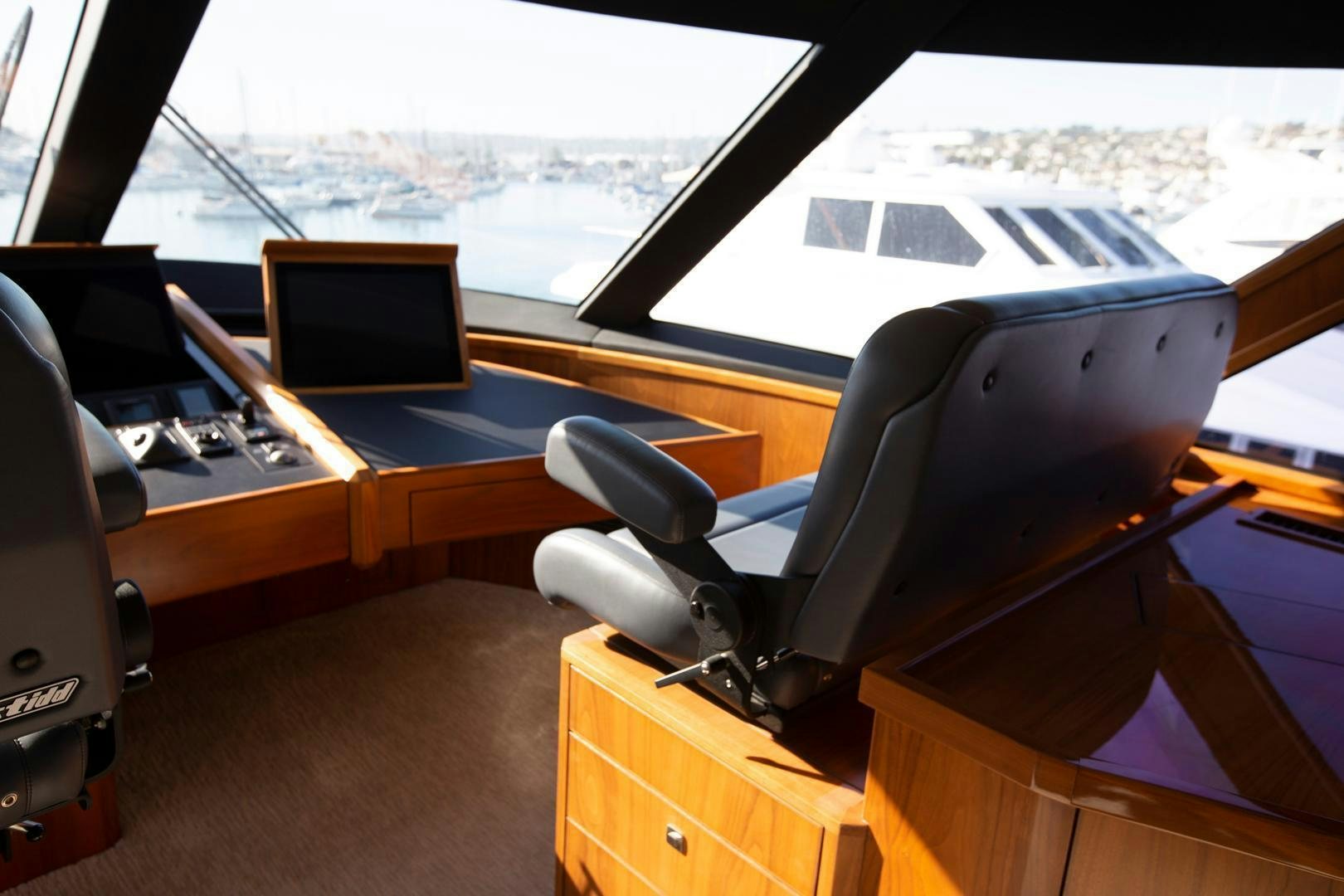 inside of a vehicle aboard REEL HIGH'S Yacht for Sale