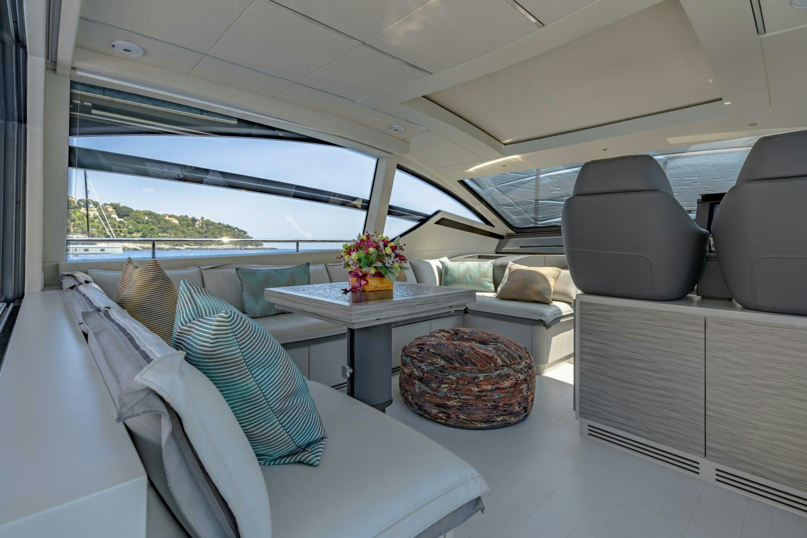 inside of a car aboard SILVER MISSILE Yacht for Sale