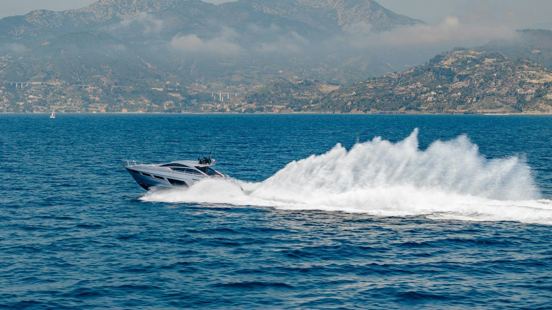 a boat on the water aboard SILVER MISSILE Yacht for Sale